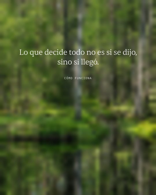 Un post con la foto desenfocada detrás del texto